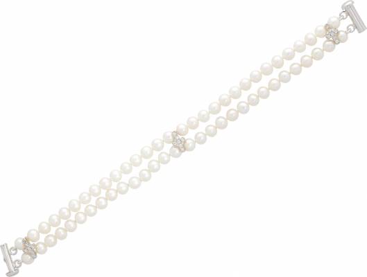 MOON Félicité - náramek z pravých bílých říčních perel 00362509