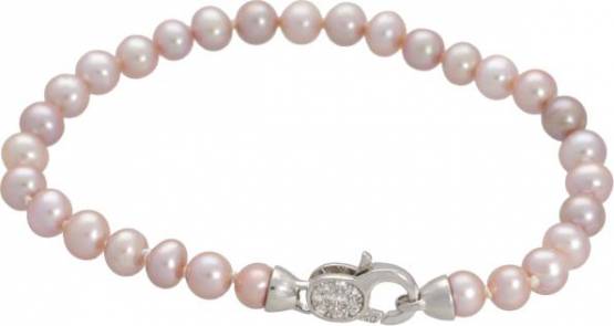 MOON Roseline - náramek z pravých růžových říčních perel 00359485