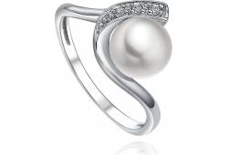 MOON Isha - prsten s pravou říční bílou perlou RP000068
