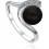 MOON Isha - prsten s pravou říční černou perlou RP000060
