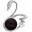MOON Sephora - přívěsek s pravou říční černou perlou PP000002