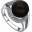 MOON Judie - prsten s pravou říční černou perlou RP000038