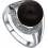 MOON Judie - prsten s pravou říční černou perlou RP000038