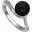 MOON Salem - prsten s pravou říční černou perlou RP000020