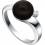 MOON Abbie - prsten s pravou říční černou perlou RP000092