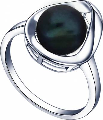 MOON Katriel - prsten s pravou říční černou perlou RP000153