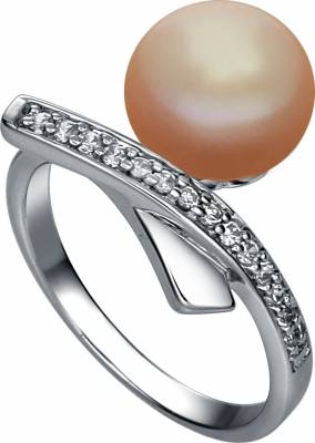 MOON Swain - prsten s pravou říční růžovou perlou RP000080