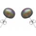 MOON Eirinn 8-9 mm Náušnice s pravými říčními černými perlami EP000039