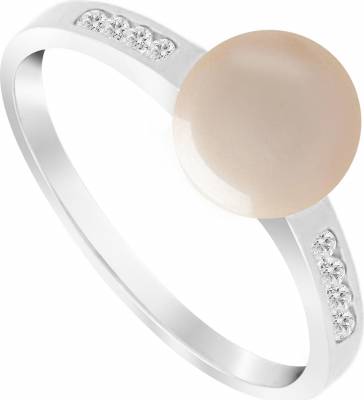 MOON Noah - prsten s pravou říční růžovou perlou RP000288