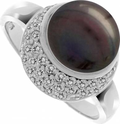 MOON Adrien - prsten s pravou říční černou perlou RP000259