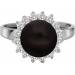 MOON Serena - Prsten s pravou říční černou perlou RP000210