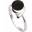 MOON Azalia - prsten s pravou říční černou perlou RP000116