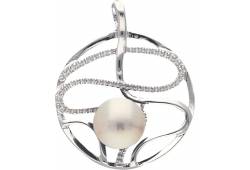 MOON Ester - přívěsek s pravou říční bílou perlou PP000011