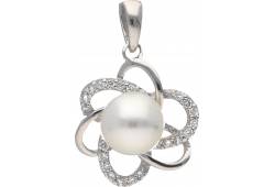 MOON Kayla - Přívěsek s pravou říční bílou perlou PP000020