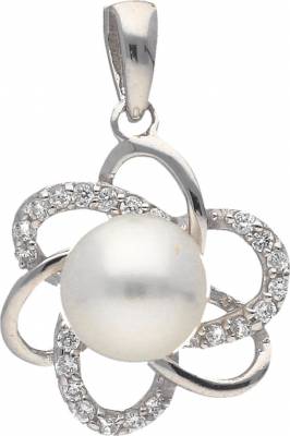 MOON Kayla - Přívěsek s pravou říční bílou perlou PP000020