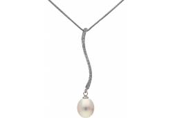 MOON Tair - přívěsek s pravou říční bílou perlou NP000006