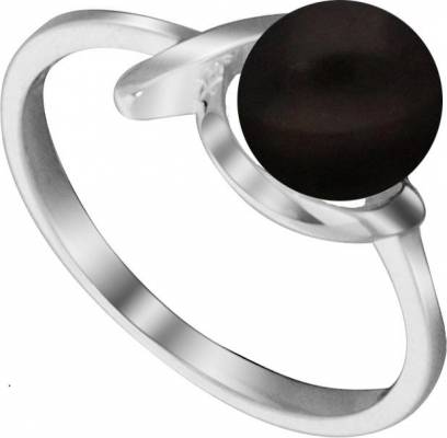 MOON Zara - prsten s pravou říční černou perlou RP000134