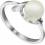 MOON Zara - prsten s pravou říční bílou perlou RP000146