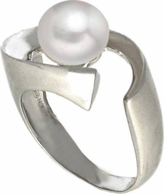 MOON Ruth - prsten s pravou říční bílou perlou RP000192