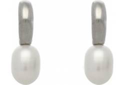 MOON Rainan - náušnice s pravými říčními bílými perlami EP000006
