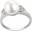 Moiss Gedeon - prsten s pravou říční bílou perlou 00366541