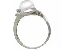 Moiss Eviana - prsten s pravou říční bílou perlou 00366542