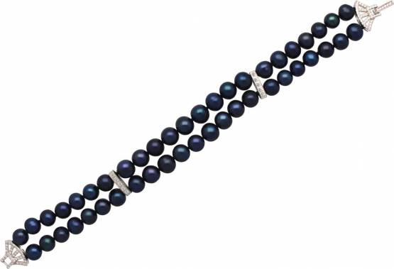 MOON Amarisa - náramek z pravých černých říčních perel 00366394