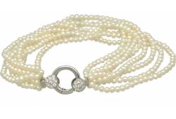 MOON Sabra - Náramek z pravých bílých říčních perel 00366523