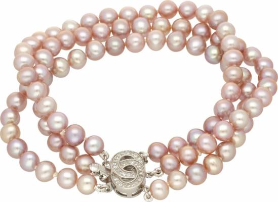 MOON Evike - náramek z pravých bílých říčních perel 00363040