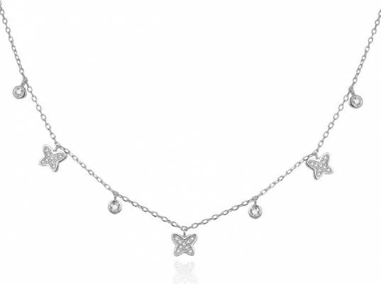 Moiss stříbrný náhrdelník MOTÝL N0000587