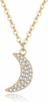 Moiss stříbrný náhrdelník MOON GOLD N0000687