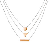 MOISS stříbrný náhrdelník ROSE GOLD