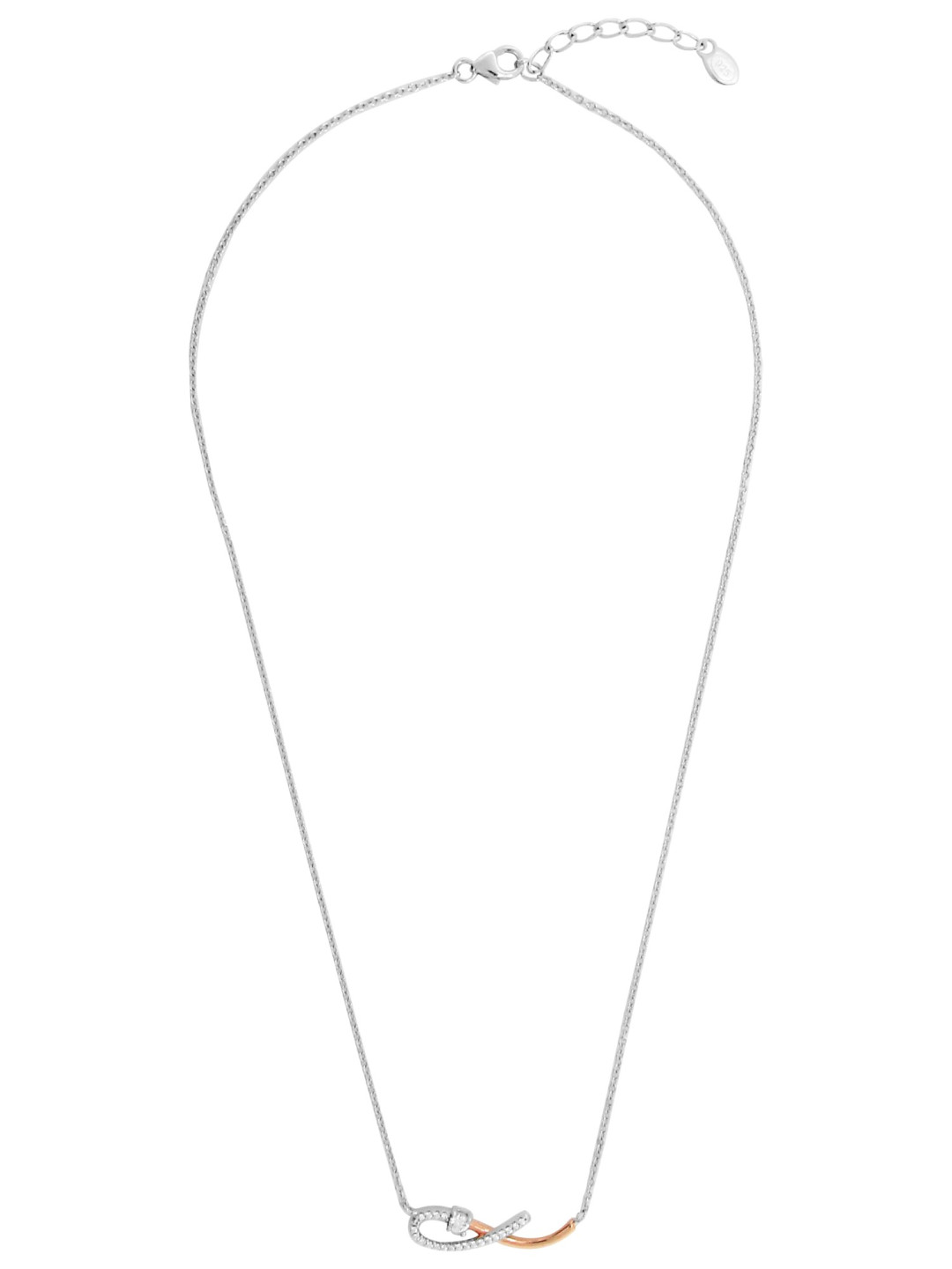 MOISS stříbrný náhrdelník BICOLOR