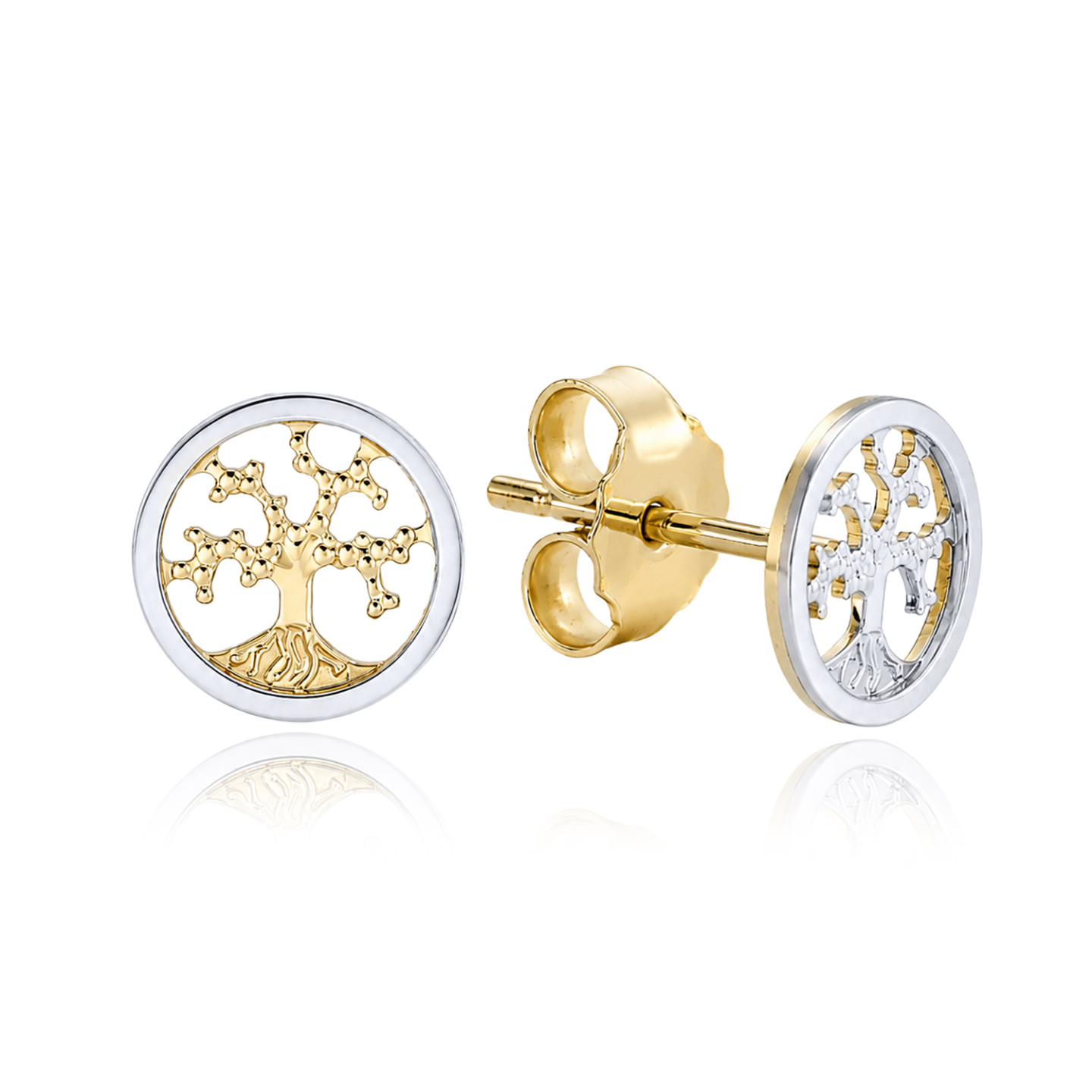 MOISS náušnice ze žlutého zlata SRDCE