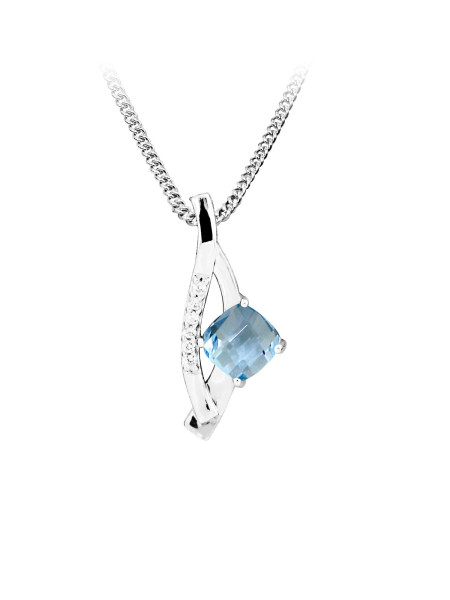 MOISS stříbrný přívěsek TOPAZ
