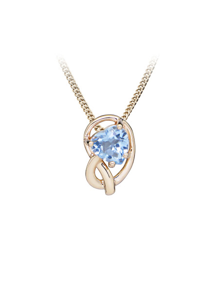 MOISS stříbrný přívěsek SRDCE TOPAZ ROSE