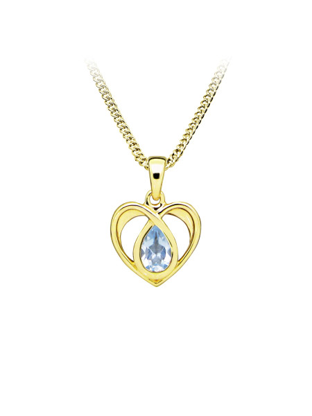 MOISS stříbrný přívěsek TOPAZ GOLD