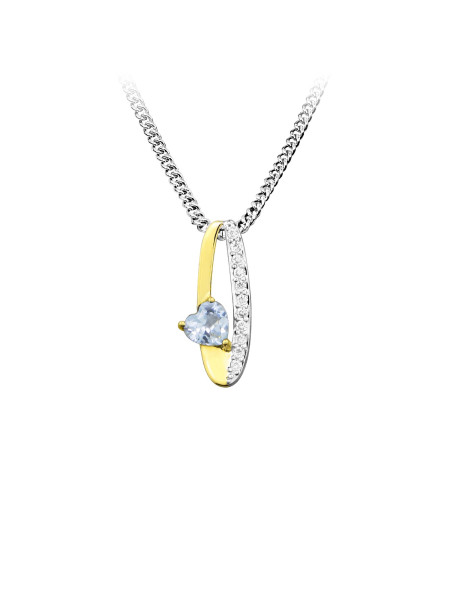 MOISS stříbrný přívěsek TOPAZ GOLD