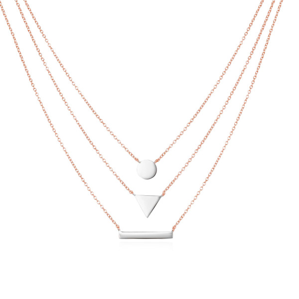 MOISS stříbrný náhrdelník ROSE GOLD