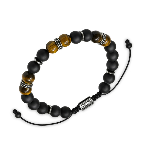DIVERSE náramek ONYX TYGŘÍ OKO