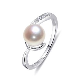 MOISS perlový stříbrný prsten