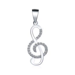 MOISS stříbrný přívěsek HOUSLOVÝ KLÍČ