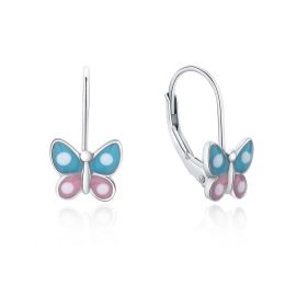 MOISS stříbrné náušnice MOTÝL