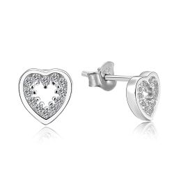 MOISS stříbrné náušnice SRDCE