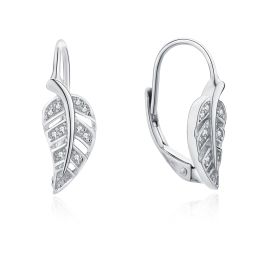 MOISS stříbrné náušnice LIST