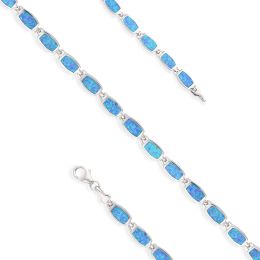 MOISS stříbrný náhrdelník OPÁL