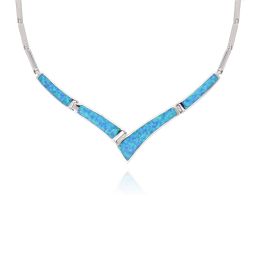 MOISS stříbrný náhrdelník OPÁL