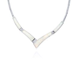 MOISS stříbrný náhrdelník OPÁL