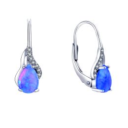 MOISS stříbrné náušnice OPÁL