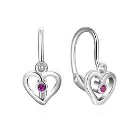 MOISS dětské stříbrné náušnice SRDCE